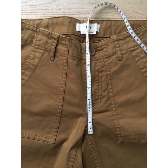 Aritzia TNA Cotton Straight Leg Brown Khaki Pants - Picture 6 of 11